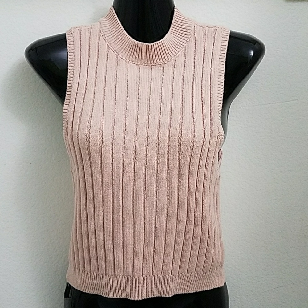 Pink Sweater Knit-Top
